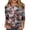 531#Black, variant on Women Relaxed Fit 3/4 Length Sleeve Floral Blouse Crew Neck Fashion Tunic For All Daily Looks Dark Blue 2XL