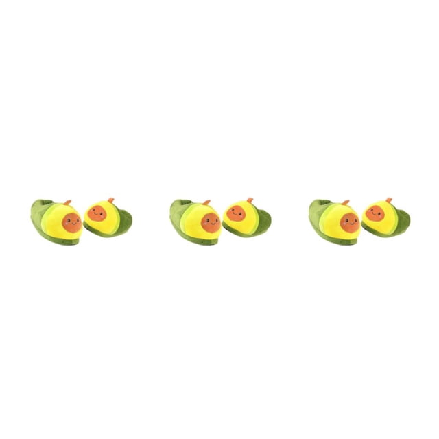 Minnieouse Novelty Warm Slippers Womens Avocado Shape Cozy Girls Soft Winter Anti-Slip Type1 NO1