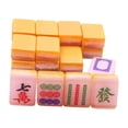 thumbnail image 4 of Colgante de llavero de Mahjong luminoso de 18 Uds., colgantes de llaves artesanales DIY, colgante de llavero de azulejos de Mahjong chinos de Naranja, 4 of 9
