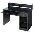 OneSpace Essential Computer Desk Hutch with PullOut Keyboard