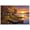 Unframe-style, variant on Rustic Autumn Lake Cabin Canvas Wall Art Sunset Scenery with Boats and Geese Pictures Fall Landscape Wall Decor for Living Room Bedroom Home Office Lodge Decor