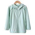 thumbnail image 4 of Casual Girls Full Face Hood Sun Coat Solid Color Comfortable Daily Beach Cycling Lightweight Outdoor Sun Jacket for Kids Size 3T, 4 of 4