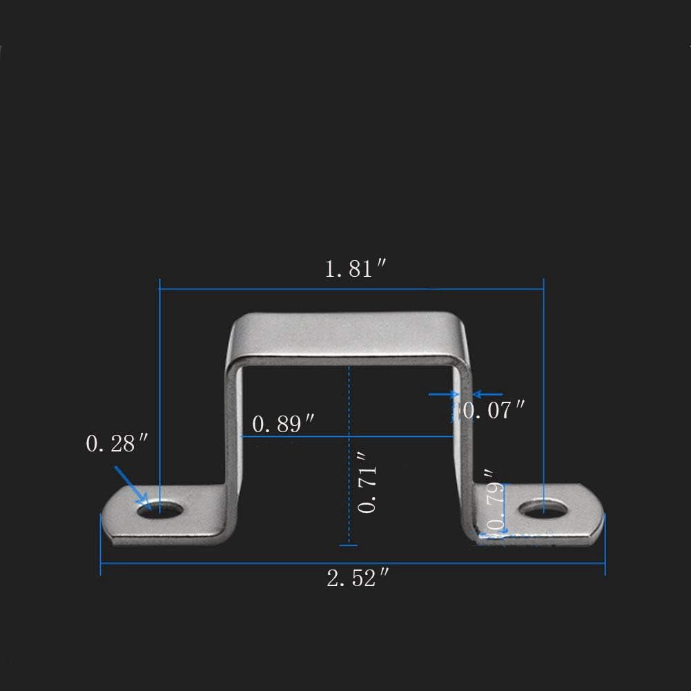 U Shaped Connector Bracket Heavy Duty Bar Security Holder Bracket for Bar Holder Strut Channel Door Closed 12 Pieces (L)