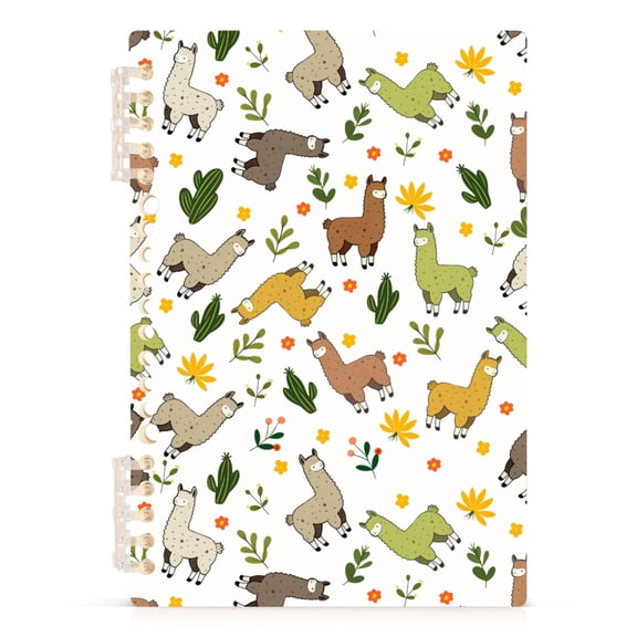 joogoo A5 Spiral Journal Notebook Cute Llama College Ruled Notebooks 8.3" x 5.7" 1 PC
