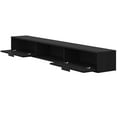 thumbnail image 3 of Nexera Slim Wall-Mounted Tv Stand Fits Tv's up to 72" with 2 Storage Cabinets, Black, 3 of 9
