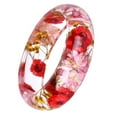 thumbnail image 2 of Clásico Vintage claro Beaqutiful magnífico brillante lucite brillante flor seca forma forma forma suave brazalete brazalete 1 pieza Hugo Pulsera de flor seca, 2 of 5