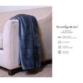 thumbnail image 3 of Brooklyn Jax Solid Plush Fleece Throw Blanket, Dark Grey color, 3 of 7