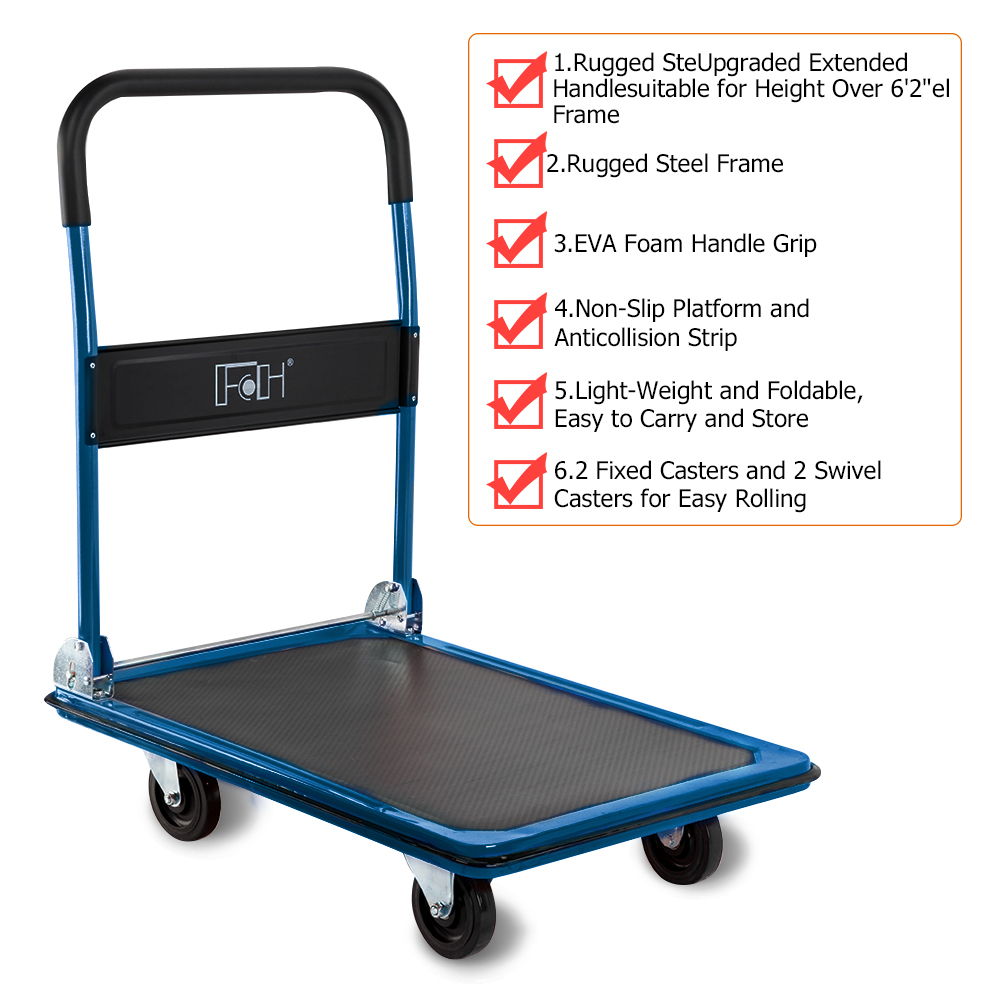 Dollies Portable Multipurpose Four Wheel Moving Cart Lightweight