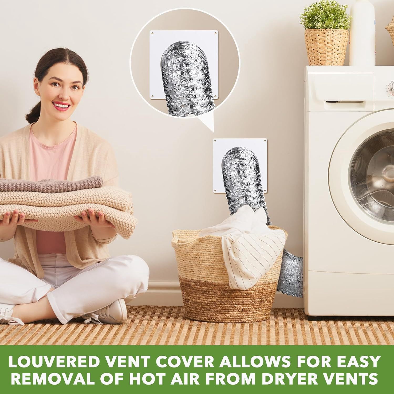B.IVW 4 Inch Dryer Vent Kit, 7-in-1 Complete Installation Set with Hose, Connector, Wall Plate & Accessories for Dryer & Bathroom Exhaust Fan