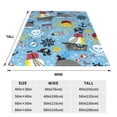 thumbnail image 2 of Yiaed Pirate Marine Animals Pattern Fleece Throw Blanket,Fleece Throw Blankets for Couch & Bed All Season Use -40"x30", 2 of 4