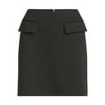 thumbnail image 5 of Scoop Women's Twill Ponte Knit Mini Skirt with Faux Flap Pockets, Sizes 0-20, 5 of 5
