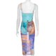 thumbnail image 1 of Conjunto de falda bodycon impresa casual de 2 piezas para mujeres ideal para vacaciones de fin de semana FLhrweasw Para estrenar, 1 of 8