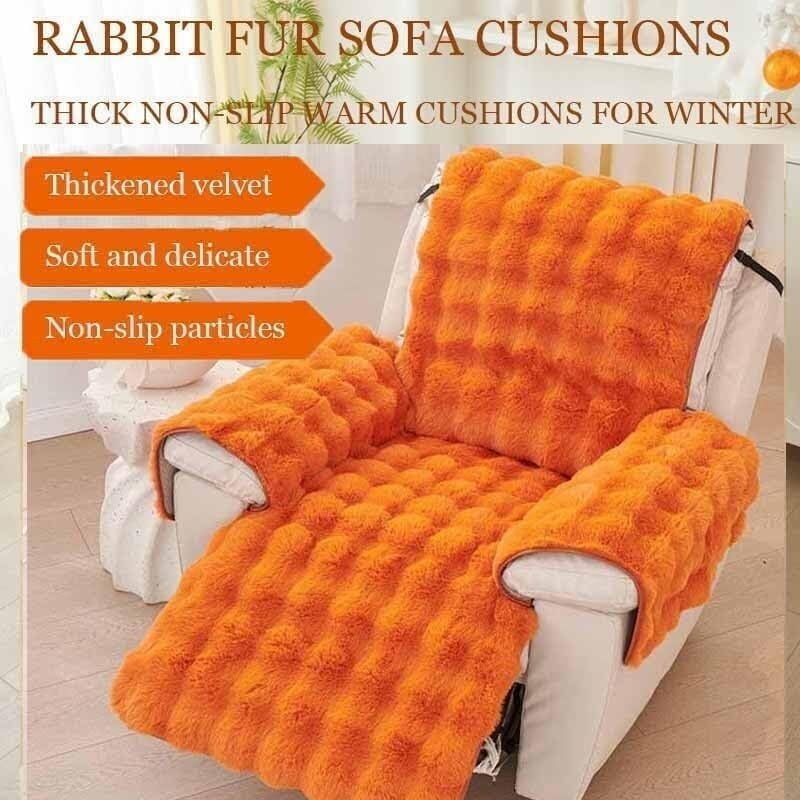 BH-JJSMGS Plush Recliner Slipcovers Recliner Chair Covers Armrest Covers Headrest Cover for Sofa Recliner Protector Couch Sofa Covers, Soft Fuzzy Fluffy Anti-Slip Furniture Protector