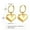 Gold, variant on 15*20mm Black/Gold Love Heart Ear Hoops Stainless Steel Women's Wedding Earrings
