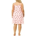 thumbnail image 3 of Agnes Orinda Women's Plus Size Nightgown Chemise Sleepwear Spaghetti Strap Nightwear Soft Lingerie 4X Pink, 3 of 7