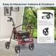 thumbnail image 3 of Silla de ruedas de transporte plegable y andador Drive Medical 795BU Duet, color burdeos, 3 of 5