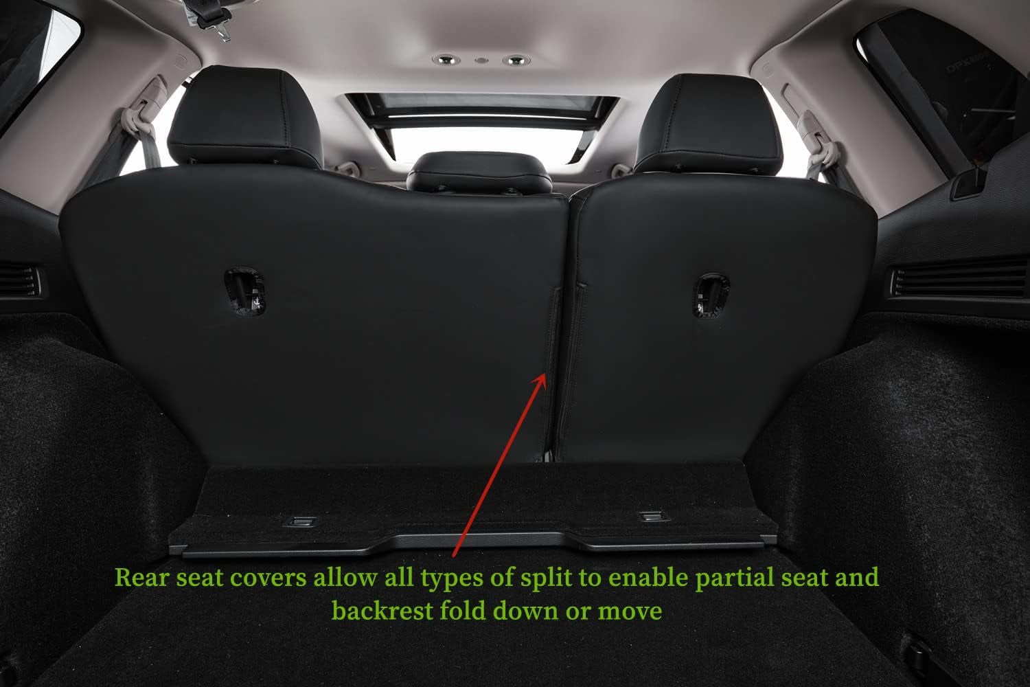 Coverdream Custom Fit CRV Car Seat Covers for 2017 2018 2019 2020 2021 2022 Honda CRV LX,EX,SE,EX-L,Touring,Hybrid - Breathable Leather Auto Seat Covers(Black/Gray,Full Set)