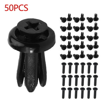 

50Pcs 5mm Car Nylon Clips Fastener Auto Ventilated Cover Plat Retainers Rivets