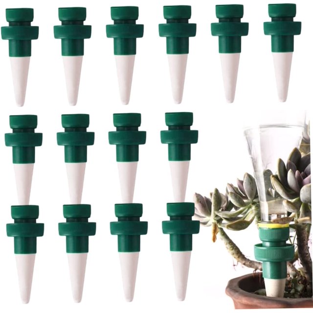 Maceta de riego automático Maceta de interior Maceta de riego automático Estaca de planta Adaptador de botella de planta Dispositivo de riego de plantas para riego automático de plantas 15pcs TUNC Sencillez