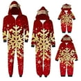 thumbnail image 4 of Odeerbi Christmas Onesie Pajamas for Family Holiday Sleep Jumpsuit Long Sleeve Family Christmas Pajamas Matching Sets Dad Printed Loungewear Jumpsuit Sleepwear Xmas PJs Set Red, 4 of 7