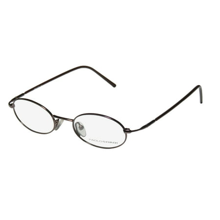 New D&a Paolo Sardi Ma45 Mens/Womens Oval Full-Rim Brown Classic Shape Stylish Frame Demo Lenses 46-18-135 Flexible Hinges Eyeglasses/Eyeglass Frame