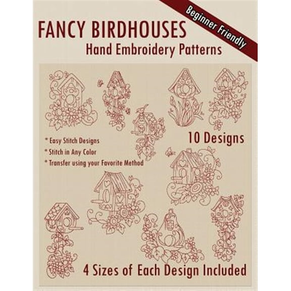 Pre-Owned Fancy Birdhouses Hand Embroidery Patterns
