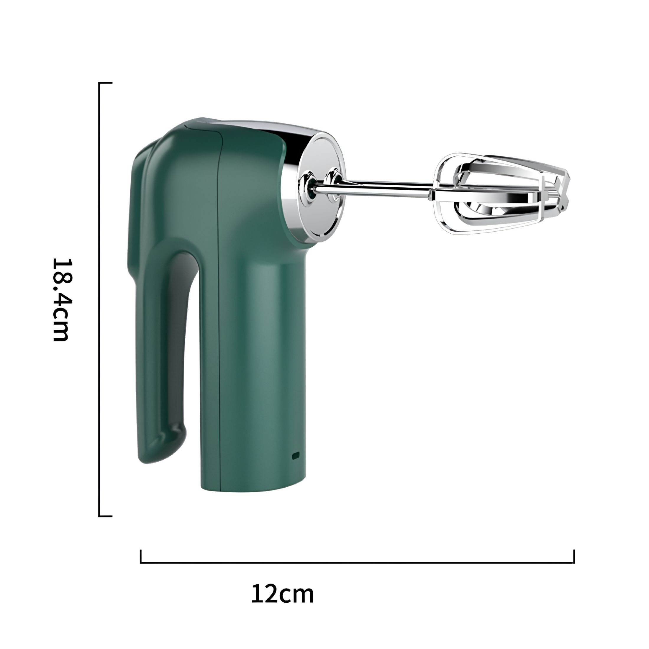 ZEPARO Cordless Electric Whisk 3 Speeds USB Rechargeable Stainless Steel Egg Beater Handheld Mixer Blender Milk Frother Kitchen Baking Supplies -Green