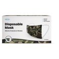 thumbnail image 5 of Disposable Face Mask, 3-Ply with Ear Loop (50 Individually Wrapped) - Camo Green, 5 of 12