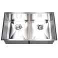 thumbnail image 3 of Contempo Living F3219-50-50 32 in. Stainless Steel Zero Radius Double Bowl 50 by 50 Undermount Kitchen Sink & Accessories, 3 of 5