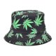 thumbnail image 5 of Sombrero de cubo unisex para viajes de verano, sombreros de pescador con estampado de hojas, 5 of 5
