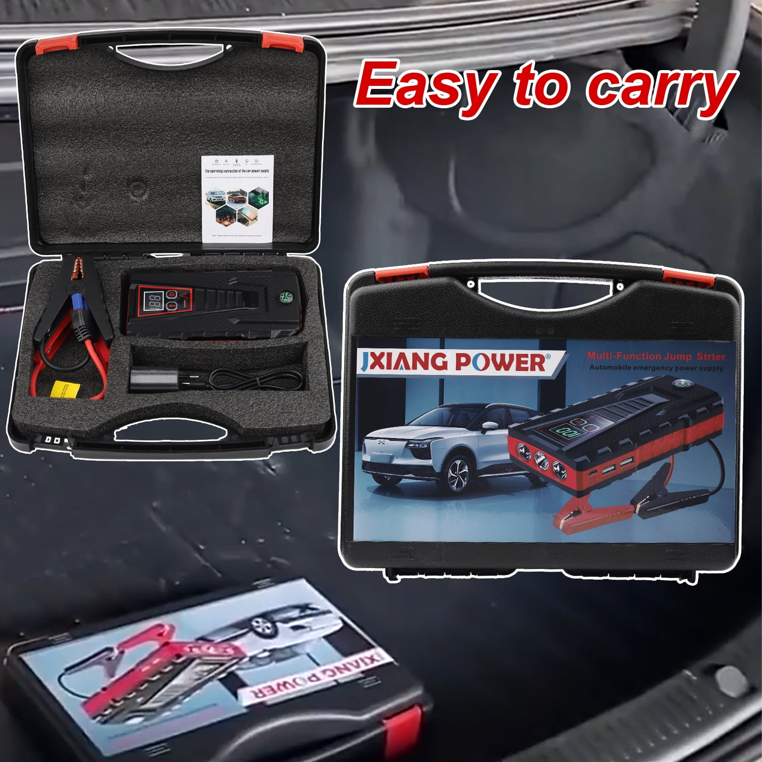 Audessy Portable Car Jump Starter 5000A Peak 99800mAh Battery Jump Starter,Booster Jumper Power Bank Battery Charger W/ LED Light