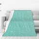 thumbnail image 1 of Fotbe Teal Turquoise Glitter Manta de Franela Acolchonada con Estampado, Súper Suave y Esponjosa, Extra Grande para Sofá, Cama, Uso Todo el Año-50"x40", 1 of 7