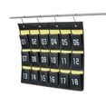 thumbnail image 2 of hirigin Non-woven Storage Bag Multi-grid Number Pattern Classroom Sundries Closet Pocket Hanging Phone Bracket with Hooks, 2 of 9