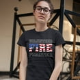 thumbnail image 3 of Tee Hunt Volunteer Fire Fighter T-Shirt Fire and Rescue Courage Patriotic Women's T-Shirt Tee, Black, Medium, 3 of 5