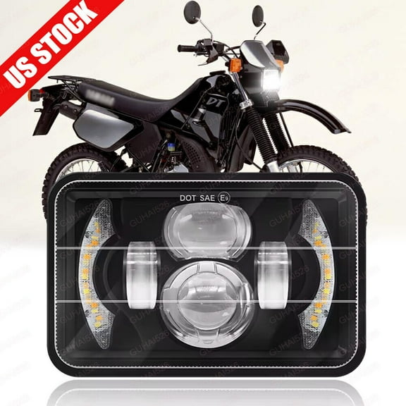 4x6" LED Headlight Halo Projector Hi-Lo Sealed Beam For YAMAHA TW200 DT 125 RE