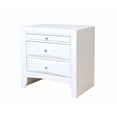 thumbnail image 1 of ACME Ireland Table de Nuit en Bois à 2 Tiroirs, Blanc, 1 of 4