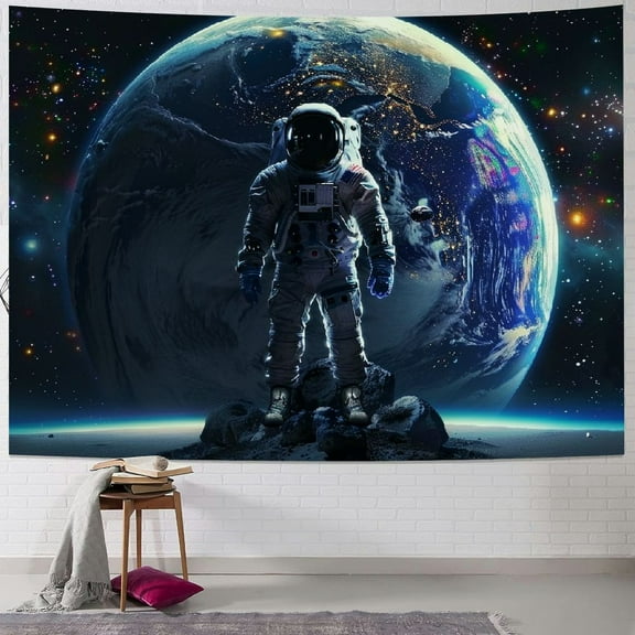 Shiartex  Space Astronaut Tapestry for Bedroom, Galaxy Tapestry Wall Hanging, Cool Room Decor for Guys, Space Themed Bedroom Decor Tapestry Aesthetic for Living Room Dorm 40x30inch