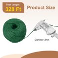 thumbnail image 2 of Uxcell 328 Feet Natural Jute Twine String, 2mm Twine Rope for DIY Crafts, Dark Green, 2 of 6