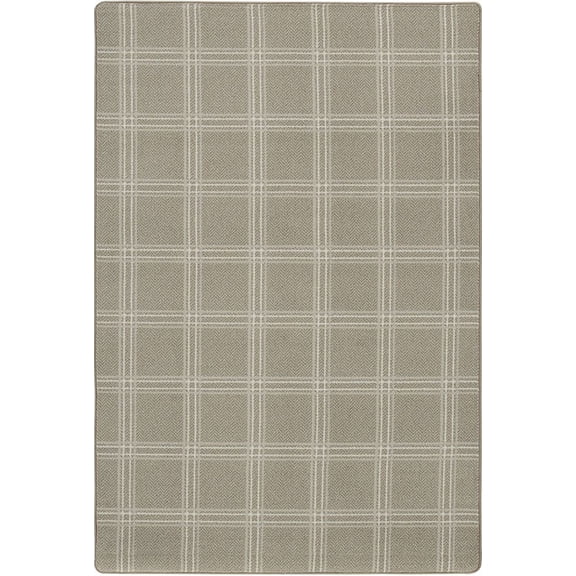Milliken Imagine Area Rug PANE PLAID NATURAL Pane Plaid Natural Boxes Rows 10 9 x 13 2 Rectangle