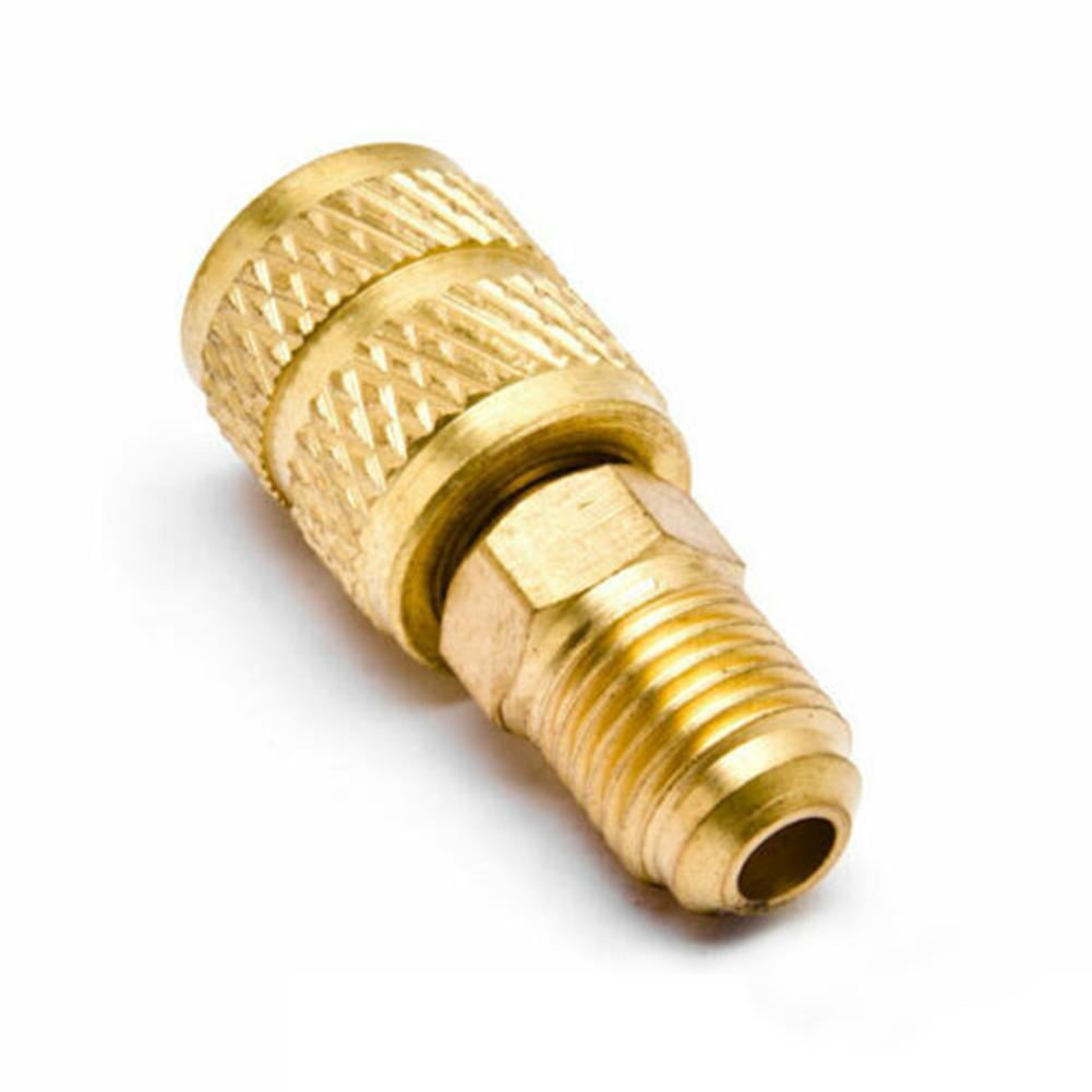 Brass 1/4 Male SAE 5/16 Female SAE Hose R22 to R410A Adapter Fitting for Air Conditioner Taycent 5pcs R410A Adapter 