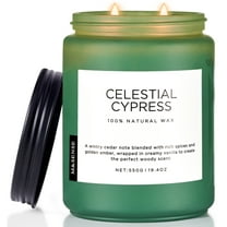 M&SENSE Celestial Cypress Scented Candle, 19.4oz Soy Jar Candles for Home, Large 2 Wick, Up to 110 Hours Burn time, Natural Organic Fragrance