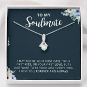 To My Soulmate Love Necklace, Anniversary Gifts, Engagement Gift for Soul Mate, Sentimental Gift for Wife, Romantic Valentine Gift For Her