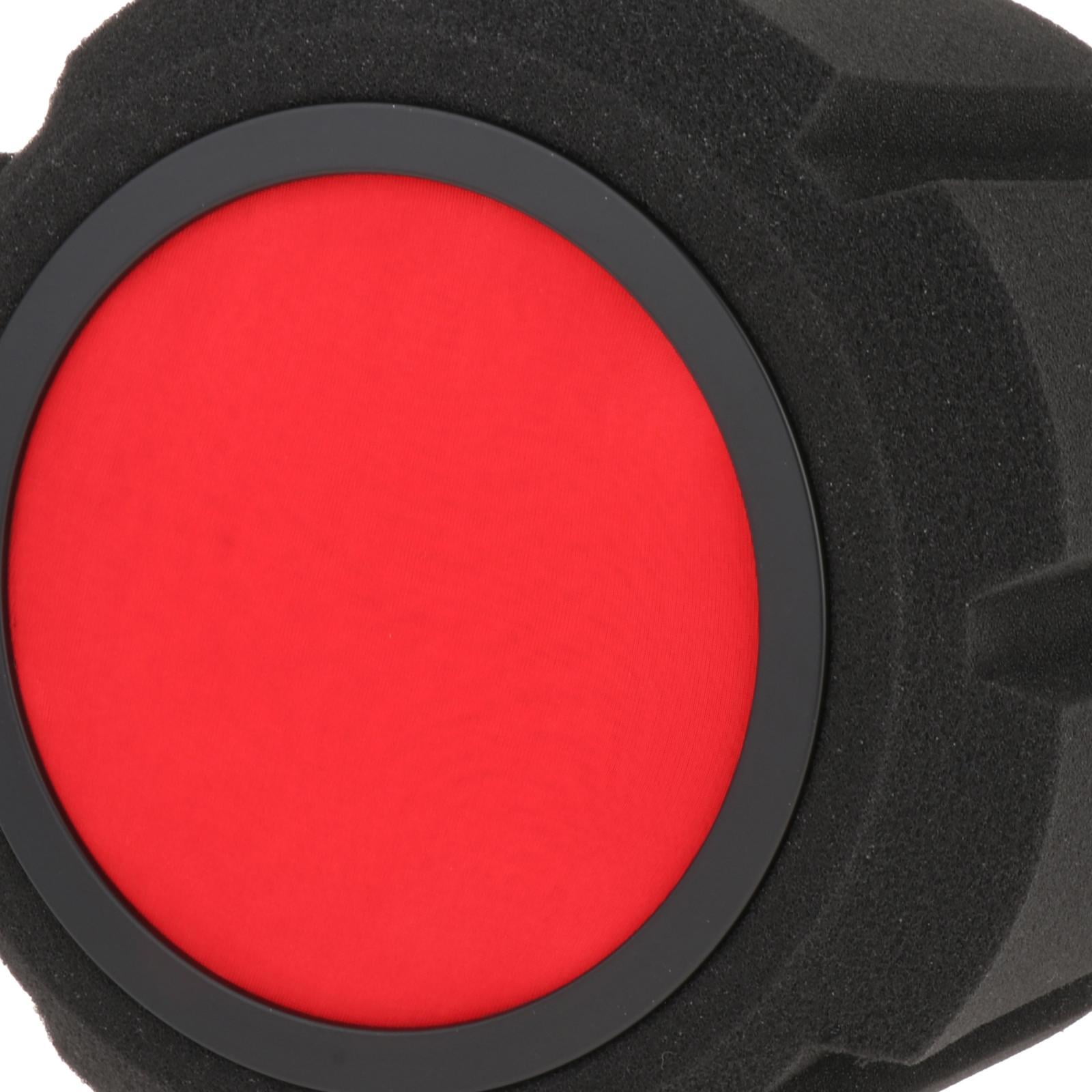 Sound Absorbing Microphone Screen Acoustic Sponge Portable Acoustic Filter Foam Cover Microphone for Outdoor Red