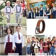 thumbnail image 5 of Kids Reversible Belts for Boys Back to school Classic Casual Children Leather Belt for School Uniform Jeans, 5 of 8