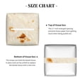 thumbnail image 5 of Gukieu Pita Tortilla Print Leather Tissue Box, PVC Waterproof Velcro Opening and Closing Square Tissue Box Holder, Suitable for Home and Office Decoration, 5 of 7