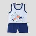thumbnail image 4 of Clearance! Gallickan Toddler Boys Shorts Set Toddler Kids Baby Boys Girls Fashion Cute Sleeveless Vest Shorts Cartoon Print Casual Suit Sizes 6M-5T, 4 of 4