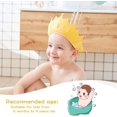 thumbnail image 2 of Gorro de ducha para bebé, visera de natación para bebés pequeños, gorro de ducha para niños de 0 a 9 años, visera ajustable, gorros de natación para niños que protegen los ojos y los oídos de los niños(ye Rojo Verde Cocina, Decoración y Otros, 2 of 5