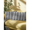 thumbnail image 5 of Outdoor Pillows Waterproof, Black Botanical Throw Pillows with Inserts Included, Modern Farmhouse Striped Indoor Outdoor Decorative Lumbar Pillow for Bed/Couch/Patio 12"x20", 2Pcs, 5 of 8