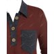 thumbnail image 3 of Más el tamaño de Contraste de ajuste de bolsillo géneros de punto Rosegal Blusas Tallas Grandes, 3 of 5