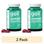 (2 pack) Goli Nutrition Pre+Post+ Probiotic Gummies, 60 Count